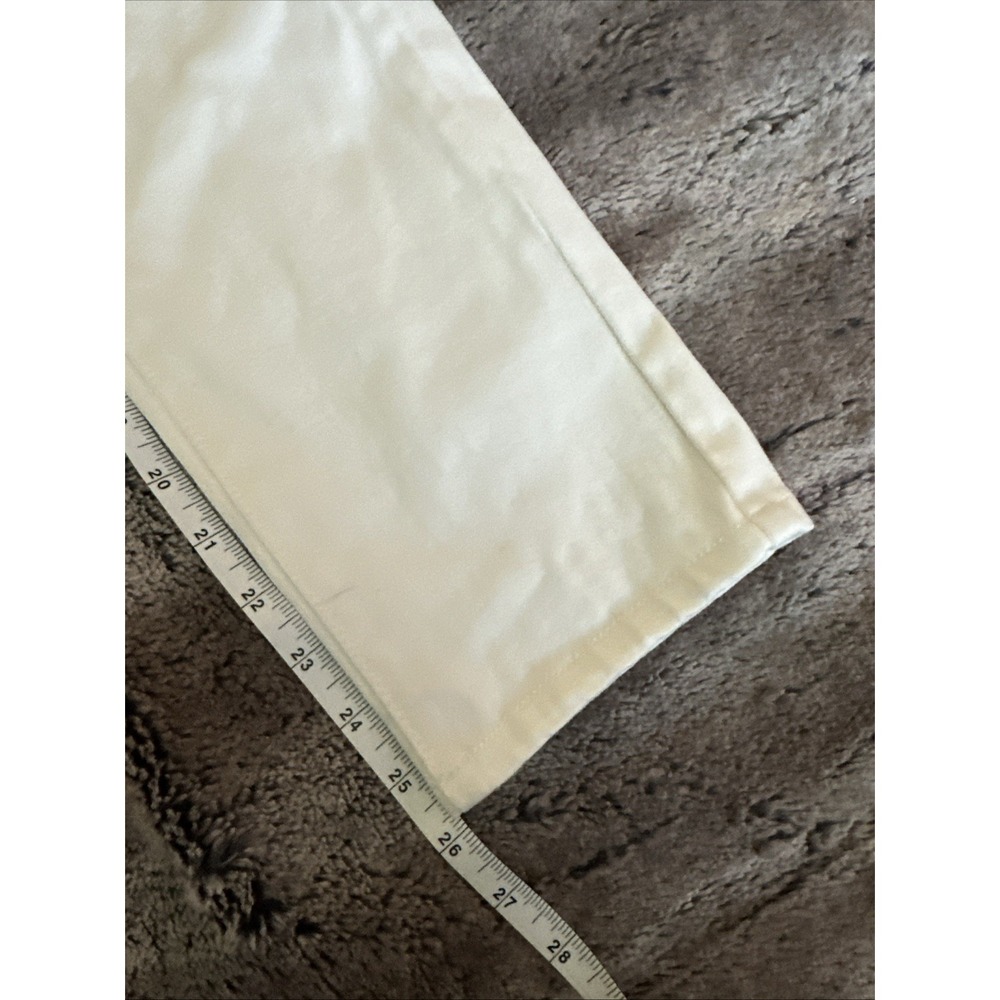 J Mclaughlin Denim Jeans Pants Cream White Stretch Skinny Ankle 28x26 Sz 2 - Picture 4 of 6
